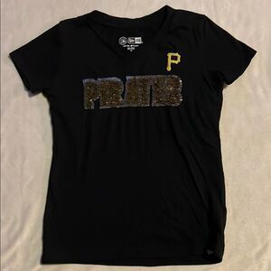 New Era Black and Gold Kids Short Sleeve Tee